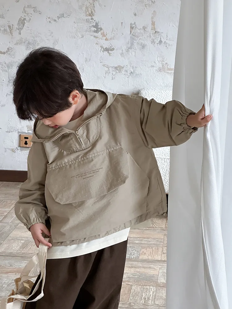 【90-150cm】人気上昇中 秋新作 カッコイイ おしゃれ ファッション 無地 男の子 パーカー