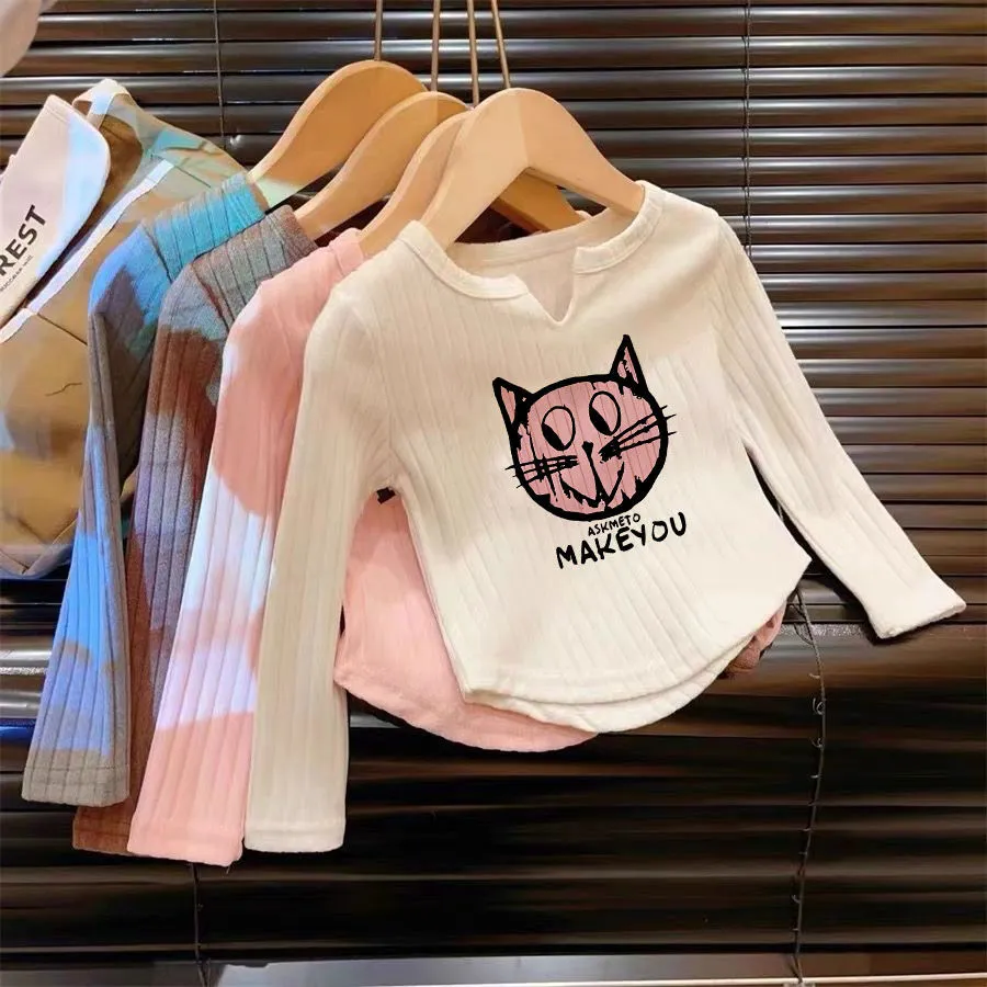 【80-140cm】超人気商品 ファッション おしゃれ カジュアル 合わせやすい女の子 長袖 Ｔシャツ