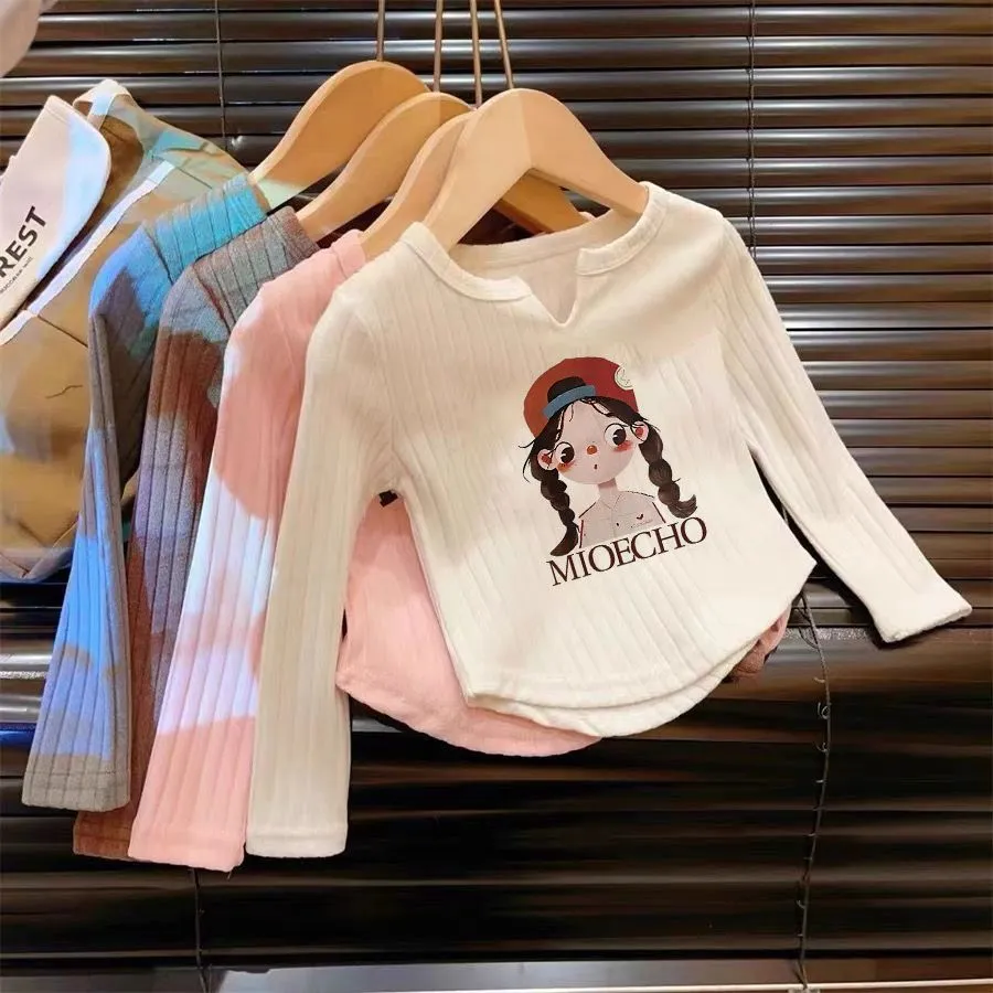 【80-140cm】超人気商品 ファッション おしゃれ カジュアル 合わせやすい女の子 長袖 Ｔシャツ