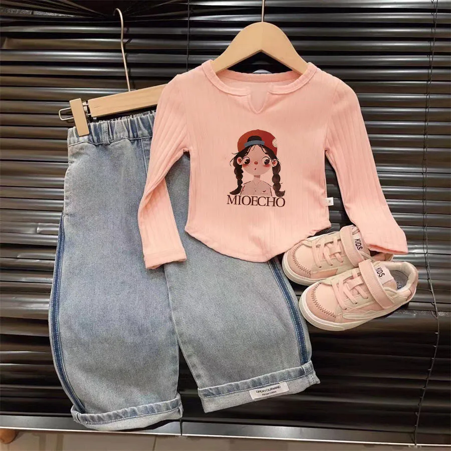 【80-140cm】超人気商品 ファッション おしゃれ カジュアル 合わせやすい女の子 長袖 Tシャツ