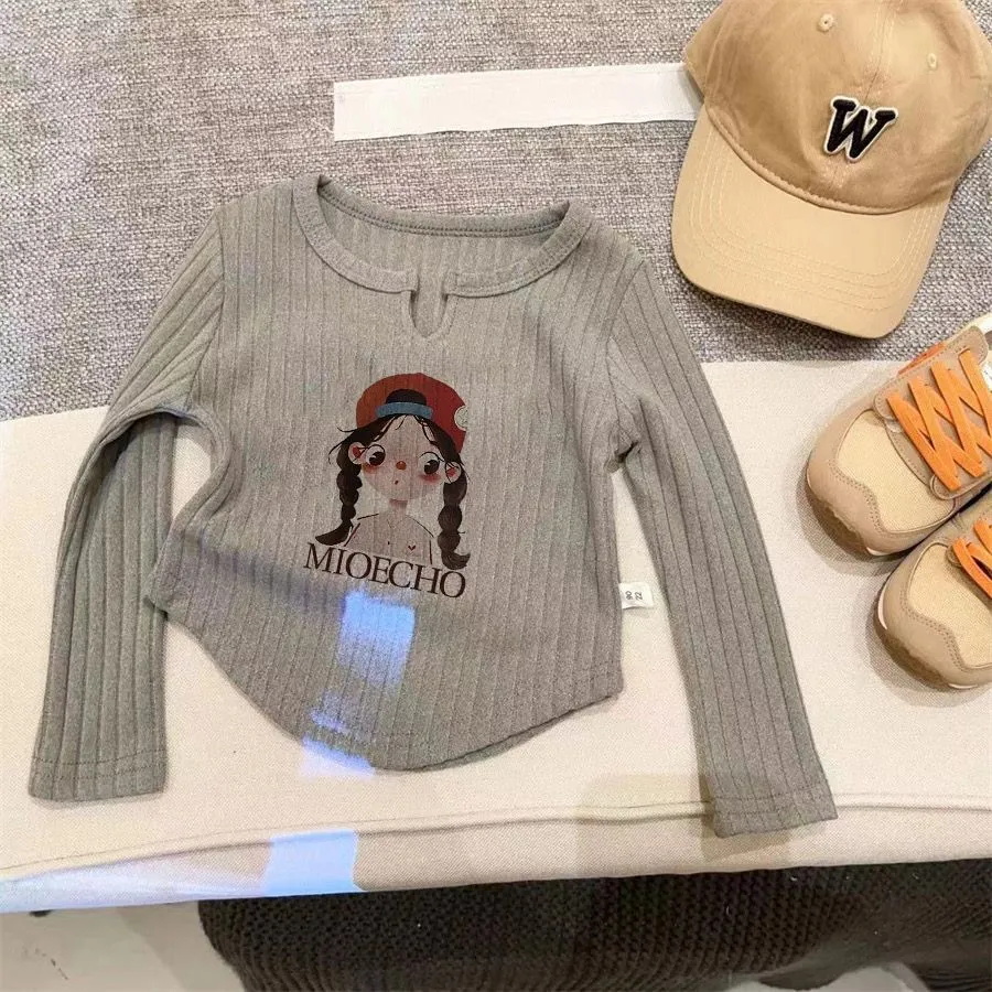 【80-140cm】超人気商品 ファッション おしゃれ カジュアル 合わせやすい女の子 長袖 Ｔシャツ