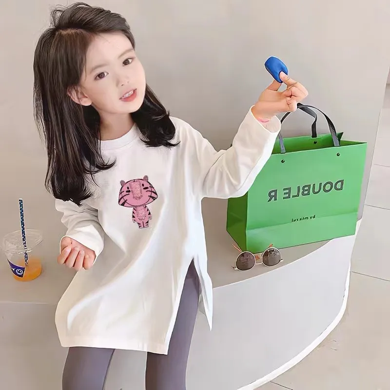 【80-160cm】人気商品 ファッション おしゃれ 可愛い カートゥーン  女の子 長袖 Ｔシャツ