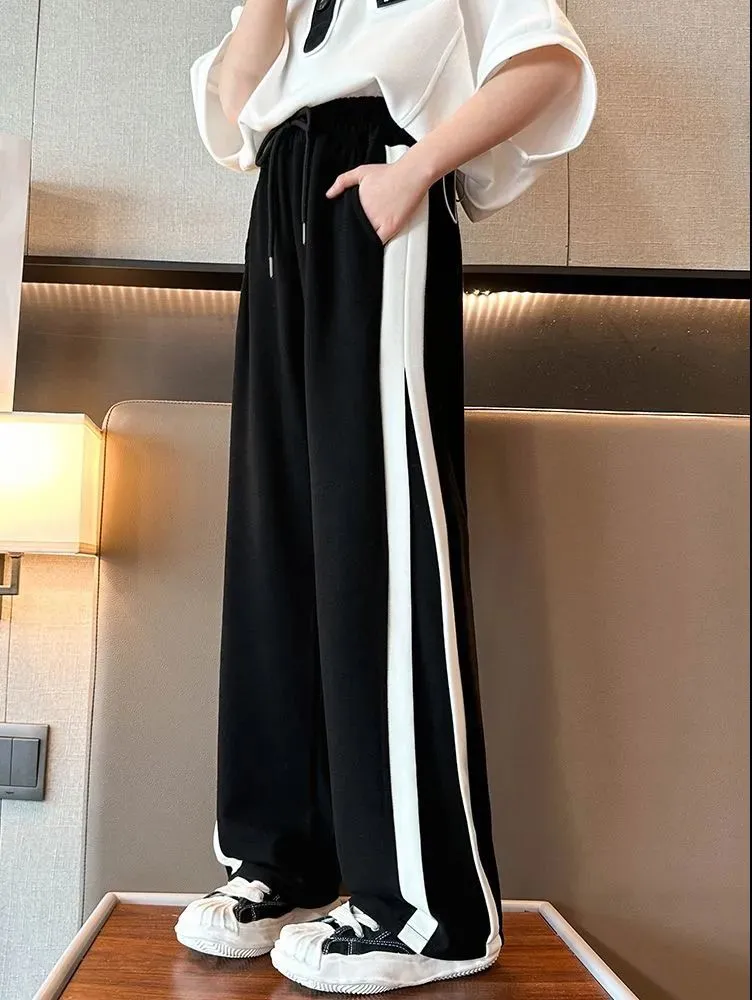 【120-170cm】人気商品 売れ筋 合わせやすい ファッション 定番 カジュアル 女の子 ワイドパンツ