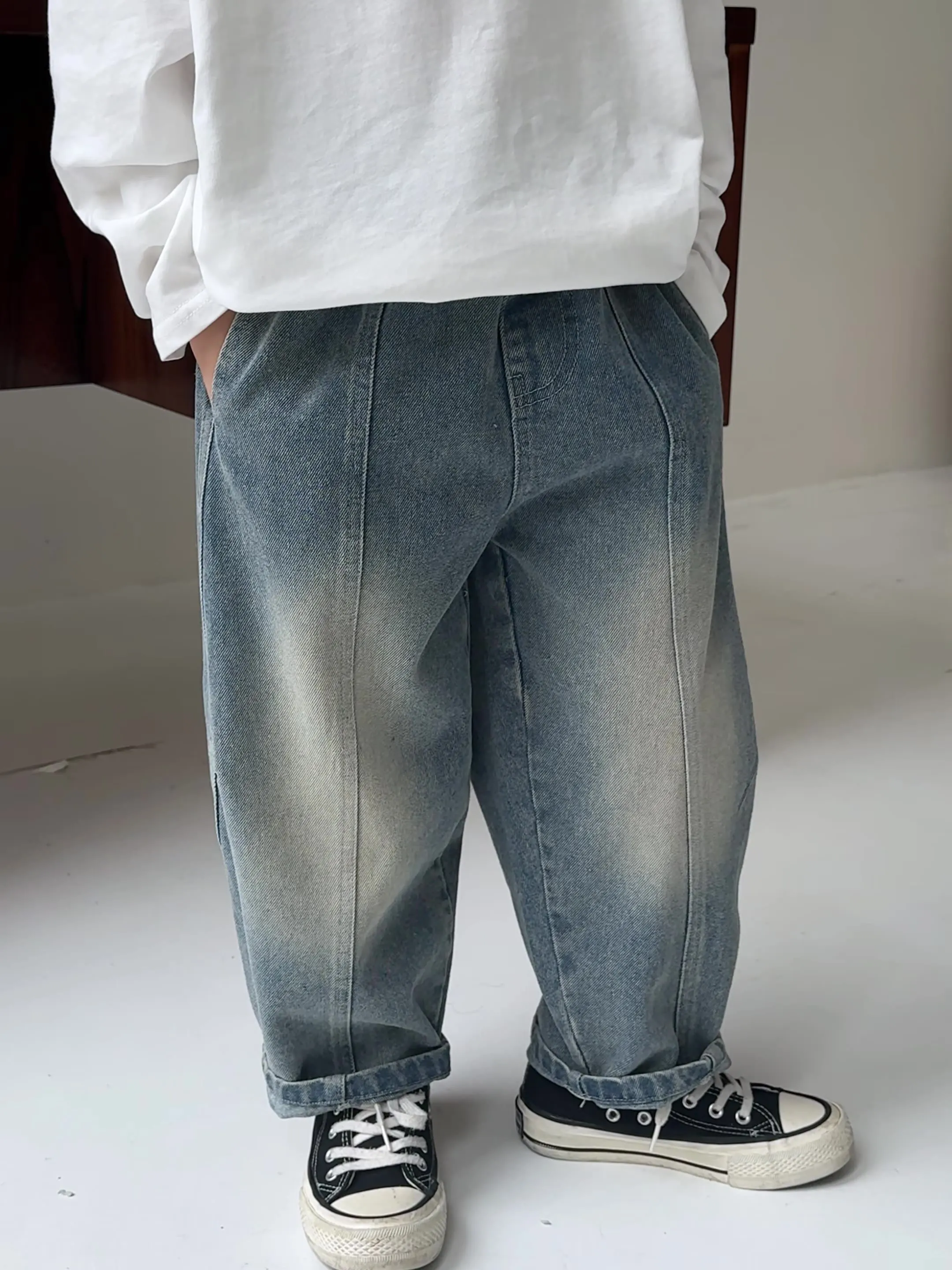 【90-150cm】心地抜群のデニムパンツ 着回し力も高い ジーパン ジーンズ キッズ 子供 男の子 ロングパンツ