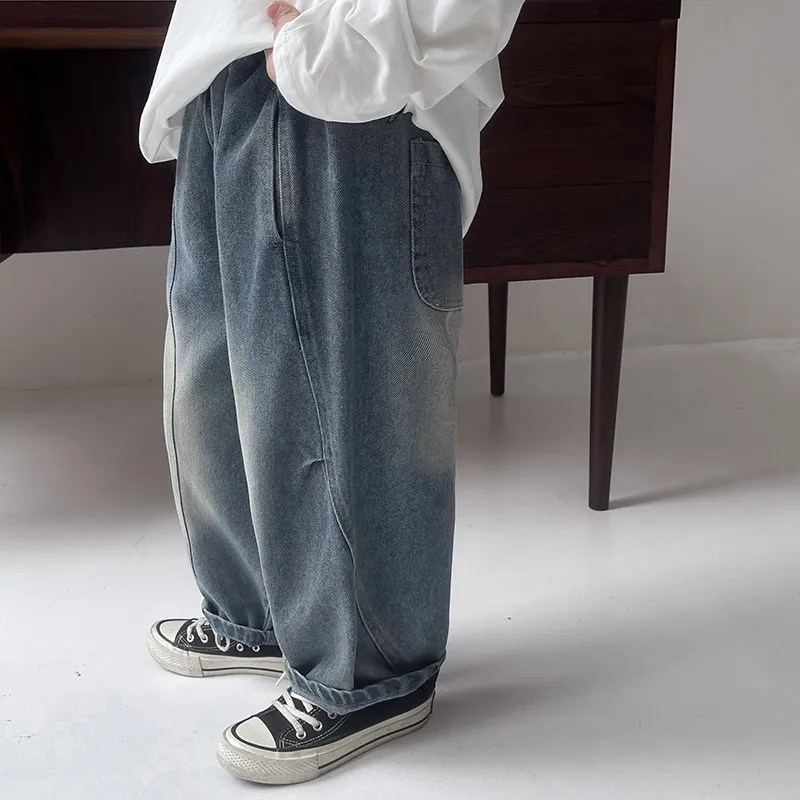 【90-150cm】心地抜群のデニムパンツ 着回し力も高い ジーパン ジーンズ キッズ 子供 男の子 ロングパンツ