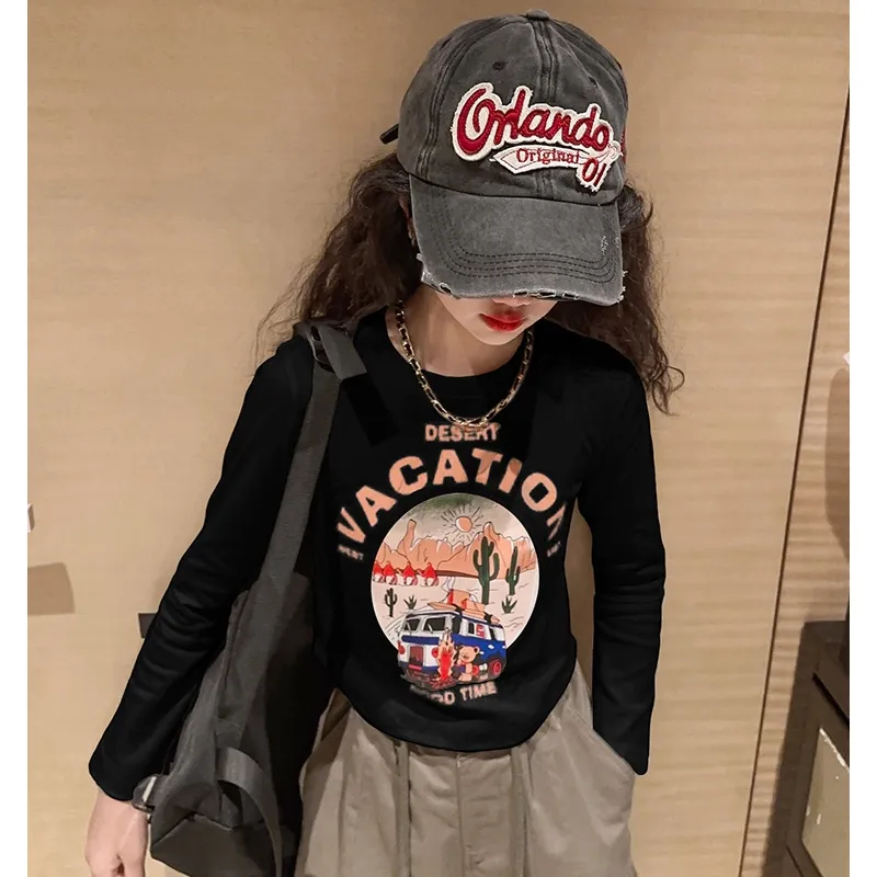 【110-160cm】絶対欲しい 人気商品 おしゃれ カジュアル ファッション 女の子 長袖 Tシャツ