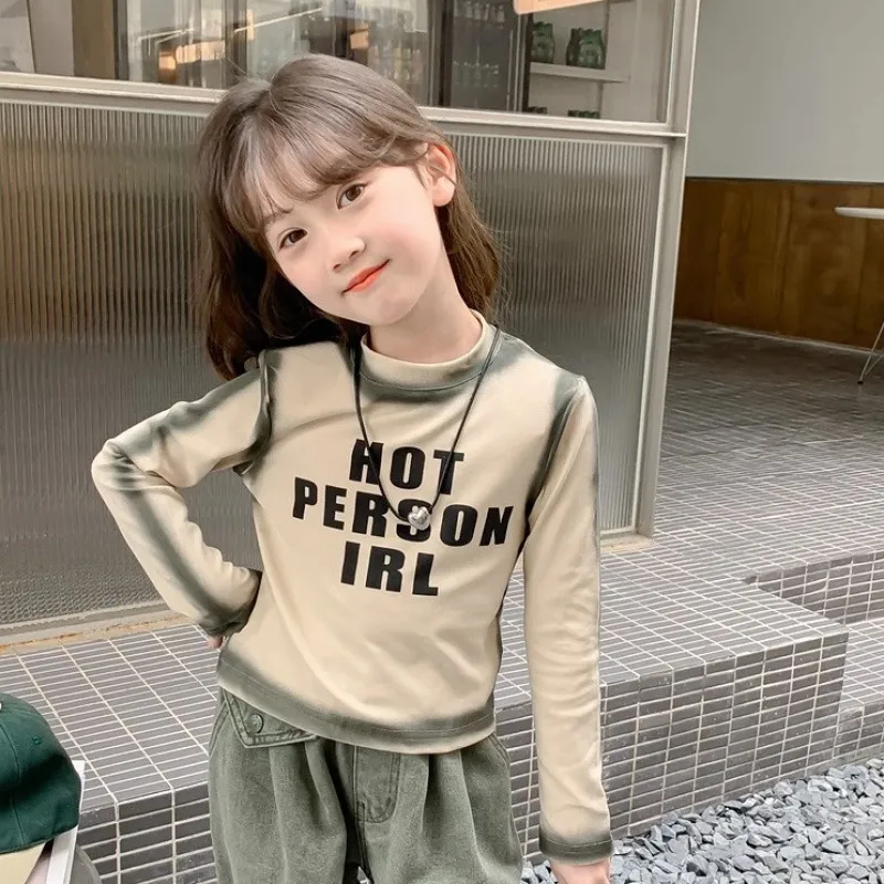 【90-150cm】カジュアル 英字プリントTシャツ トップス 長袖 通園 通学 長袖Tシャツ 子供服