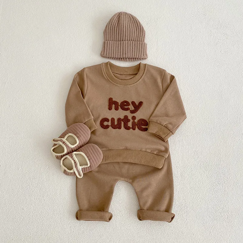 【66-120cm】かわいい 新生児 キッズ セットアップ 2点セット Tシャツ パンツ 長袖