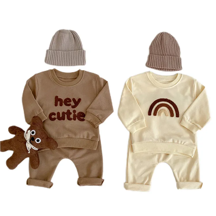 【66-120cm】かわいい 新生児 キッズ セットアップ 2点セット Tシャツ パンツ 長袖