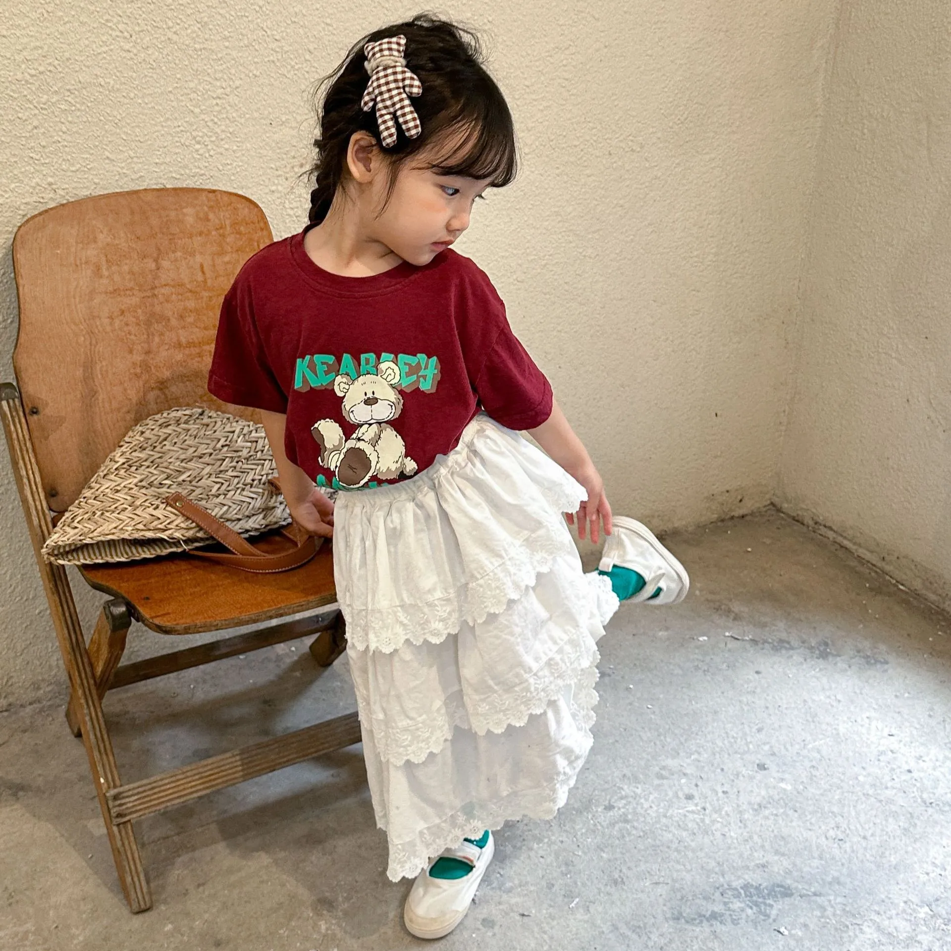 【80-150cm】おすすめ 大人気  スウィート  ガーリッシュ 清新 大振裾 女の子 スカート