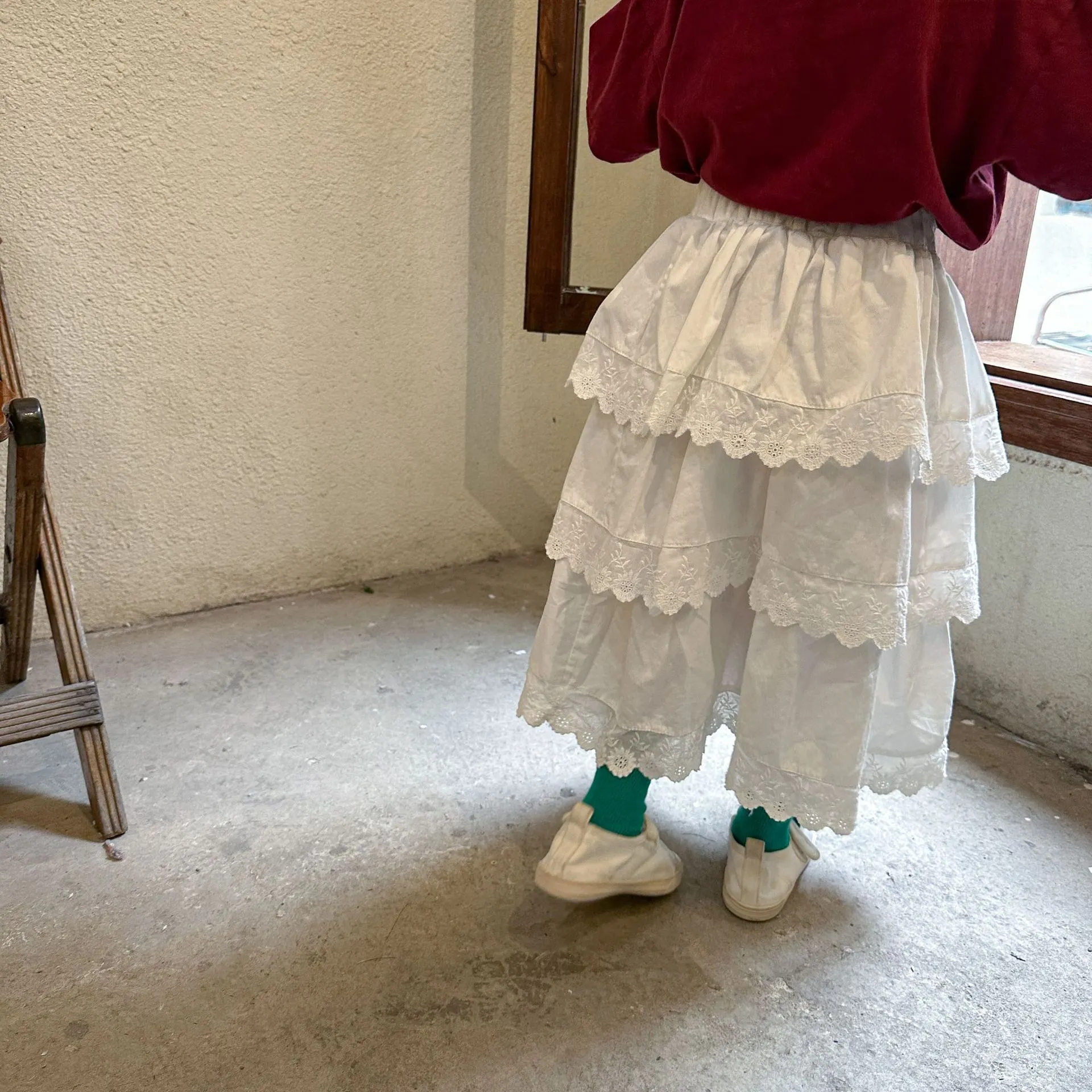 【80-150cm】おすすめ 大人気  スウィート  ガーリッシュ 清新 大振裾 女の子 スカート