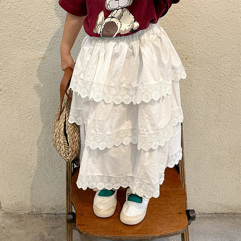 【80-150cm】おすすめ 大人気  スウィート  ガーリッシュ 清新 大振裾 女の子 スカート