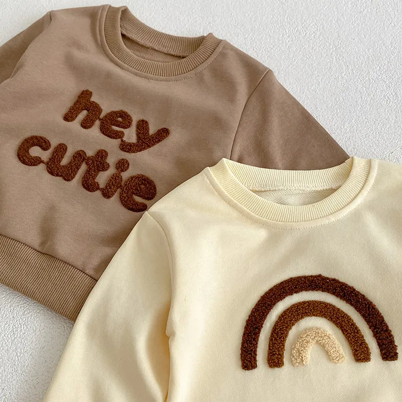 【66-120cm】かわいい 新生児 キッズ セットアップ 2点セット Tシャツ パンツ 長袖