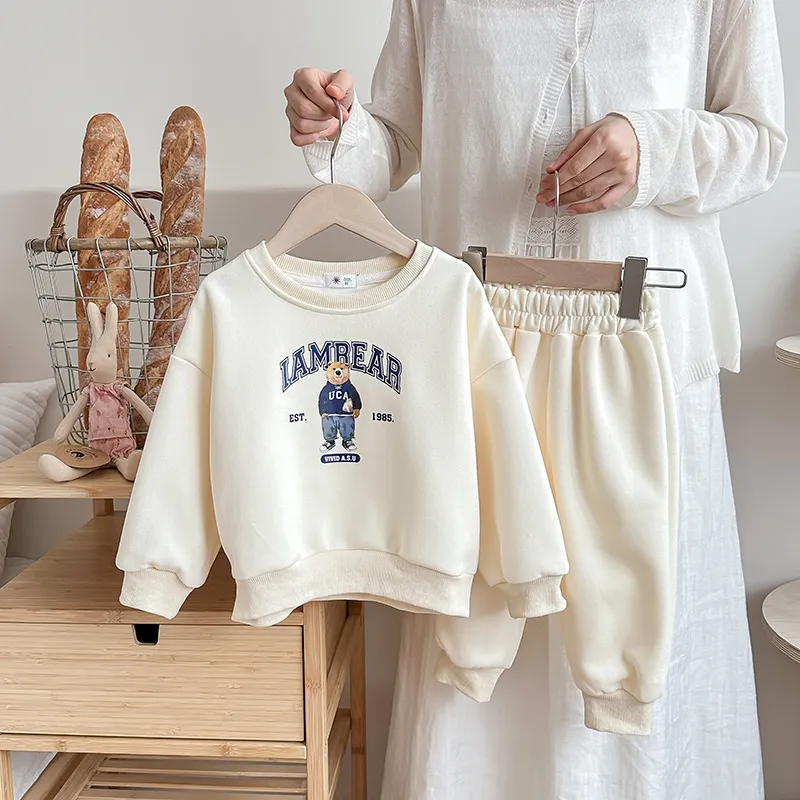 【90-150cm】二点セット 超人気 カートゥーン 着心地良い トレーナー+長ズボン セットアップ