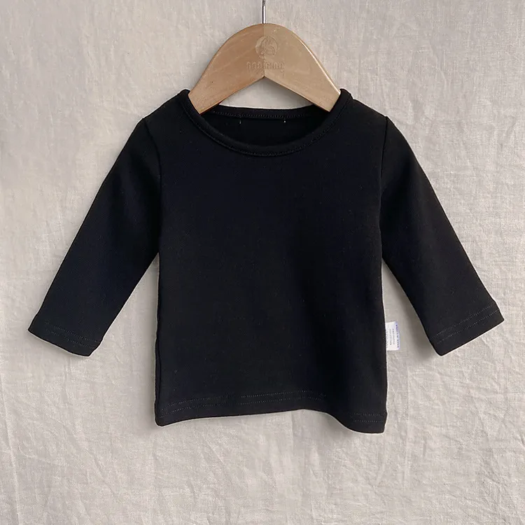 【66-90cm】絶対後悔しない 定番 シンプル  合わせやすい 肌に優しい  ベビー 長袖 Ｔシャツ