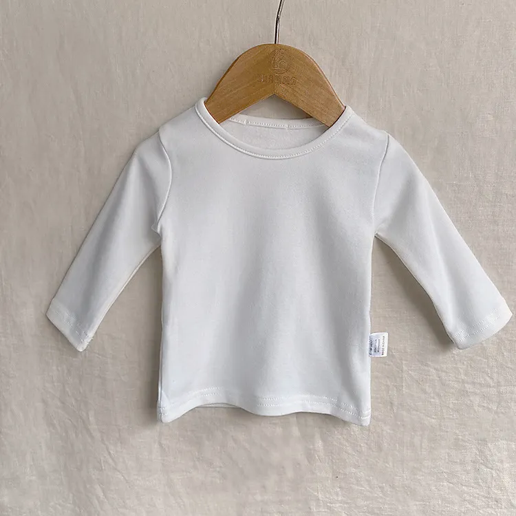 【66-90cm】絶対後悔しない 定番 シンプル  合わせやすい 肌に優しい  ベビー 長袖 Ｔシャツ
