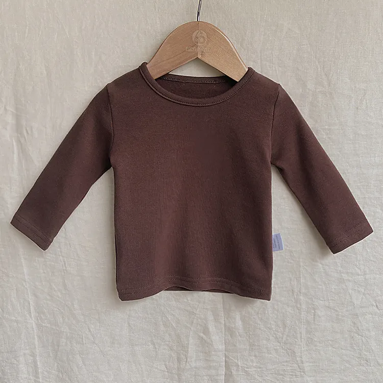 【66-90cm】絶対後悔しない 定番 シンプル  合わせやすい 肌に優しい  ベビー 長袖 Ｔシャツ