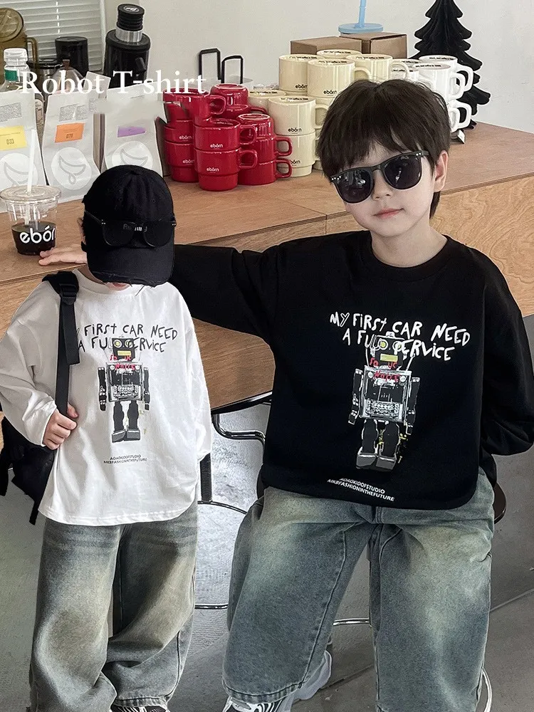 【90-150cm】おすすめ！ファッション クール カジュアル  二色選べる  男の子 トレーナー
