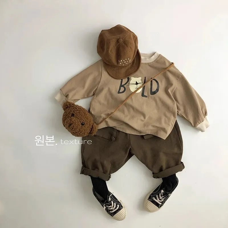 【80-130cm】超可愛い 売れ筋 やわらかい  合わせやすい  カートゥーン 男の子 女の子 長袖 Ｔシャツ