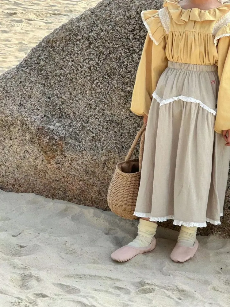 【90-140cm】絶対見逃さないで 清新 ins風  森ガール  高級感  合わせやすい  女の子 スカート
