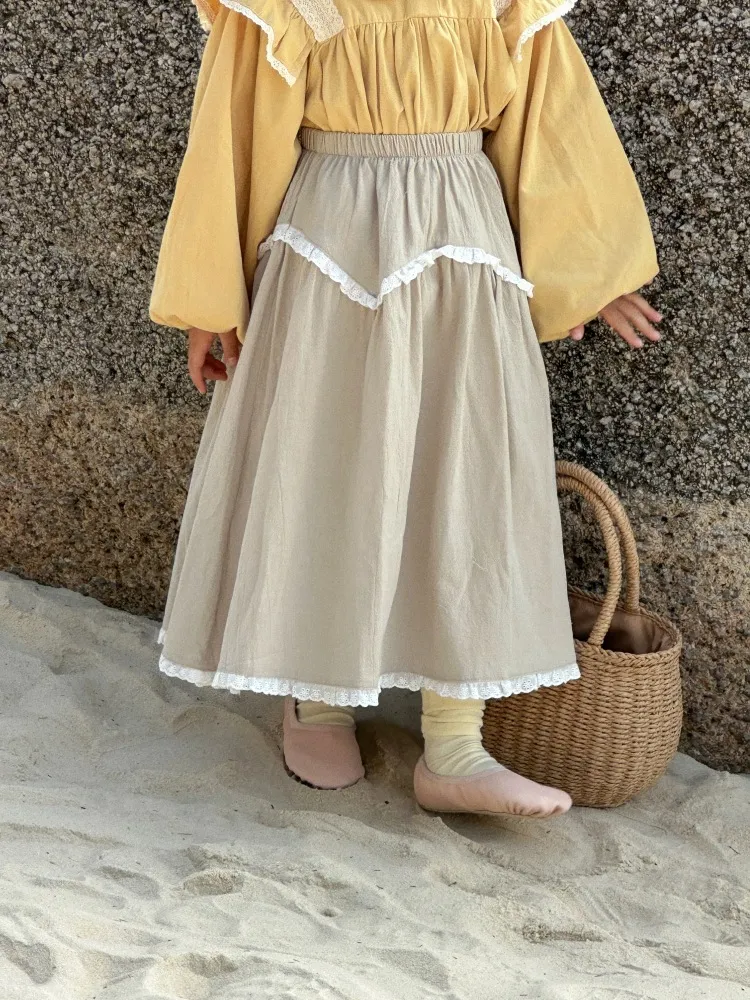 【90-140cm】絶対見逃さないで 清新 ins風 森ガール 高級感 合わせやすい 女の子 スカート