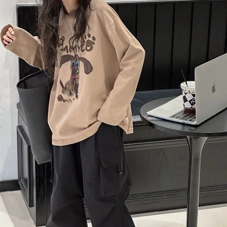 【100-160cm】超人気商品  ファッション おしゃれ  着やすい  カートゥーン 女の子 長袖 Ｔシャツ