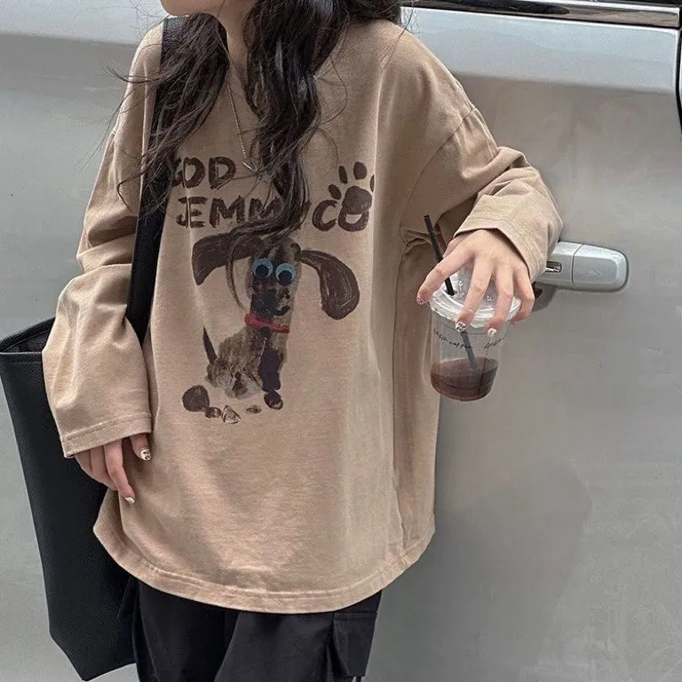 【100-160cm】超人気商品  ファッション おしゃれ  着やすい  カートゥーン 女の子 長袖 Ｔシャツ