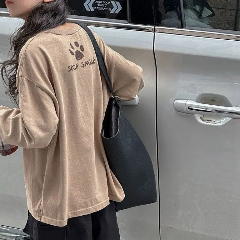【100-160cm】超人気商品  ファッション おしゃれ  着やすい  カートゥーン 女の子 長袖 Ｔシャツ