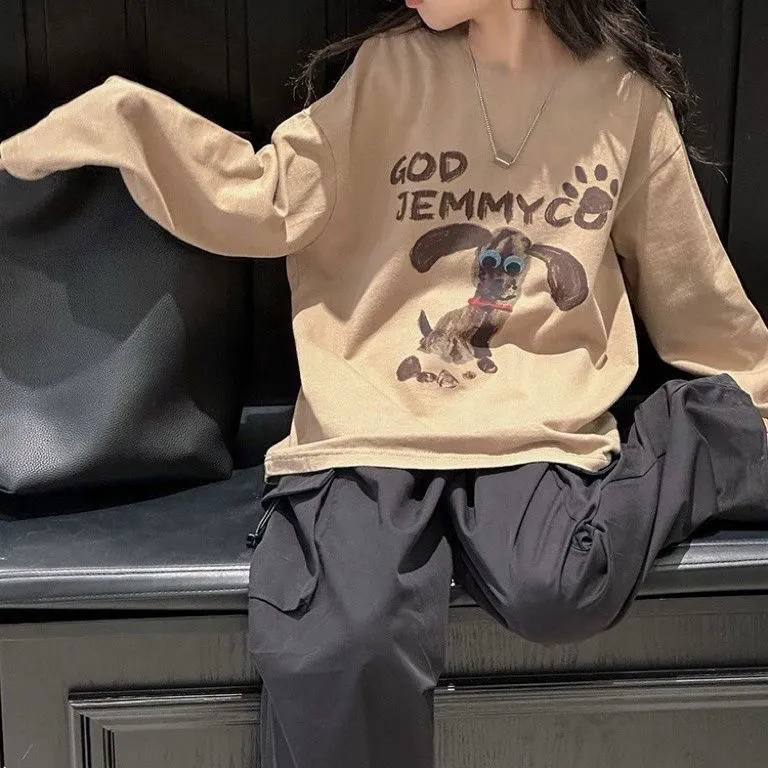 【100-160cm】超人気商品  ファッション おしゃれ  着やすい  カートゥーン 女の子 長袖 Ｔシャツ