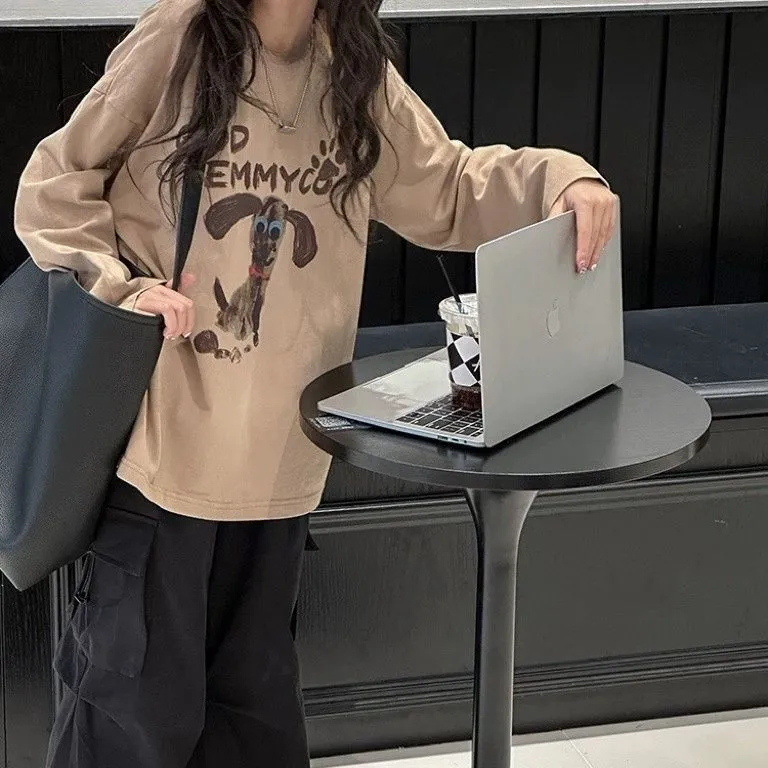 【100-160cm】超人気商品  ファッション おしゃれ  着やすい  カートゥーン 女の子 長袖 Ｔシャツ