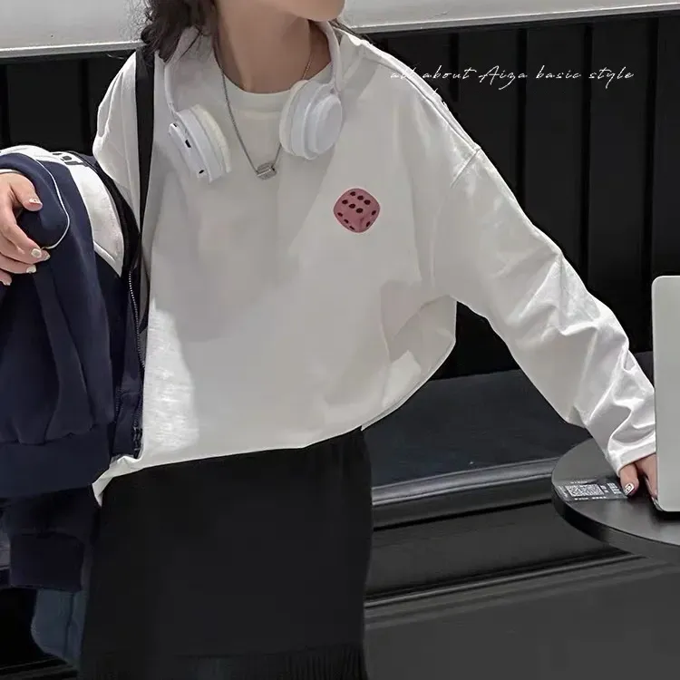 【100-160cm】人気商品  合わせやすい カジュアル  カートゥーン 可愛い  女の子 長袖 Ｔシャツ