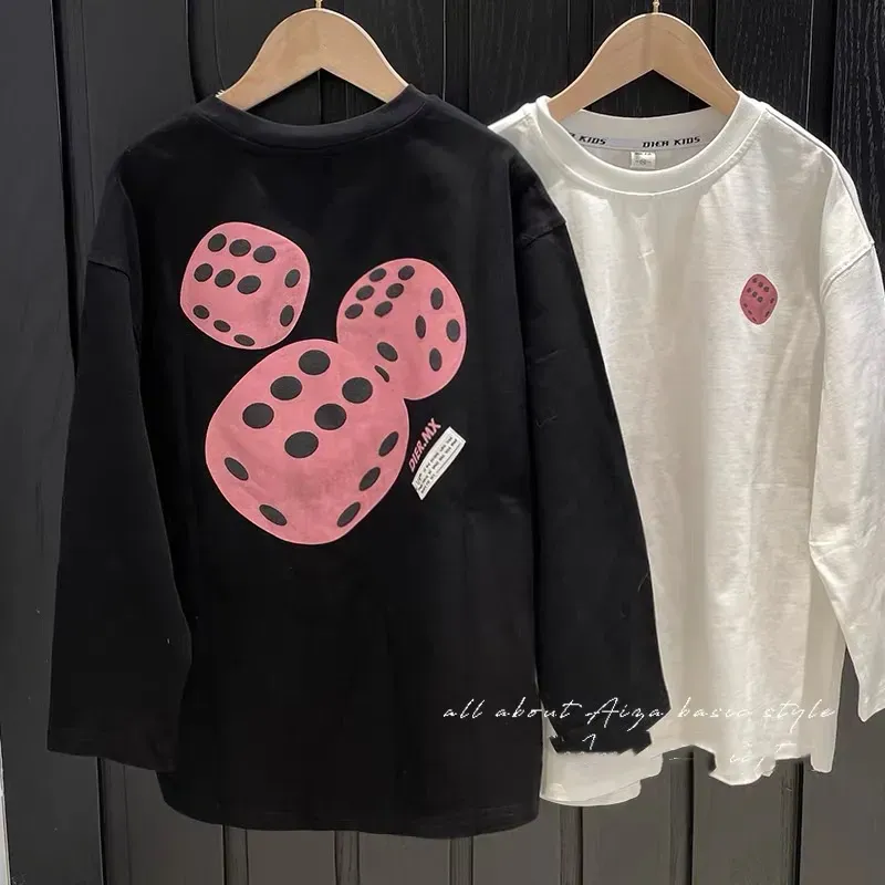 【100-160cm】人気商品  合わせやすい カジュアル  カートゥーン 可愛い  女の子 長袖 Ｔシャツ