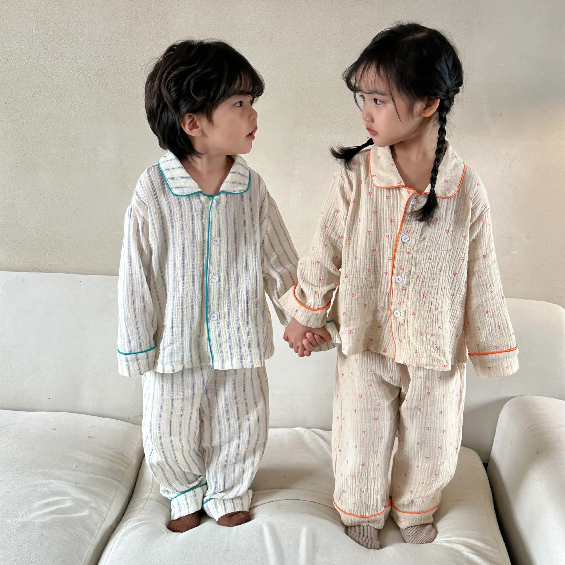 【80-150cm】秋新作  絶対流行  肌に優しい  ファッション  シンプル  男の子  女の子  パジャマ