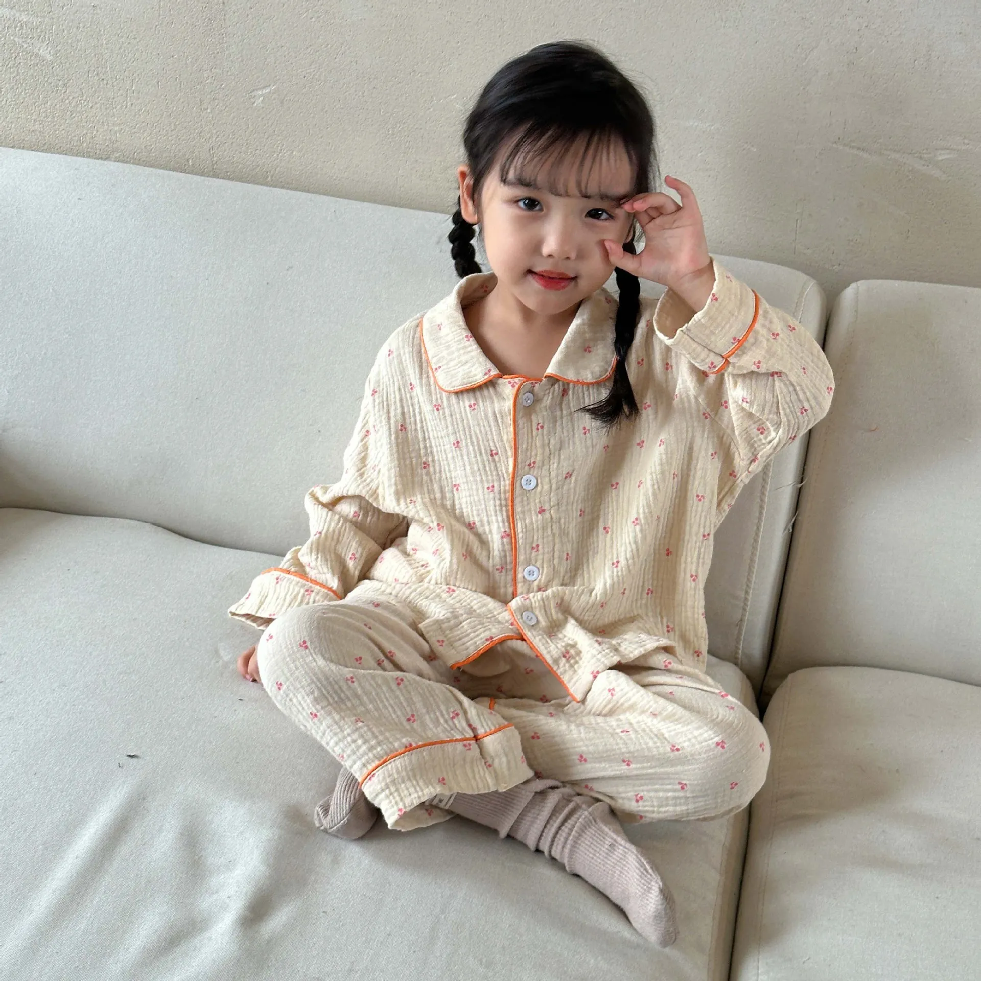 【80-150cm】秋新作  絶対流行  肌に優しい  ファッション  シンプル  男の子  女の子  パジャマ