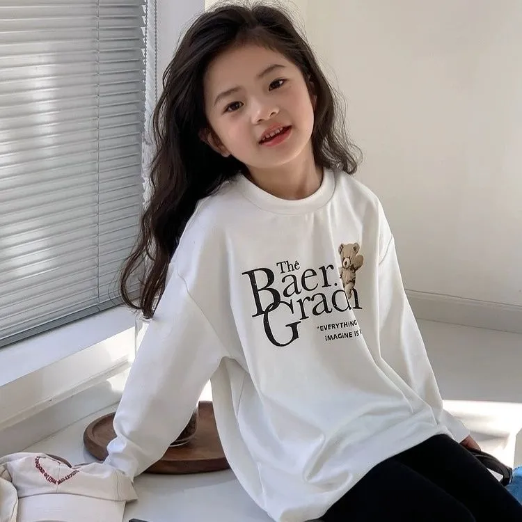 【100-160cm】大好評 シンプル 着心地良い 合わせやすい カジュアル トレンド 長袖 Tシャツ