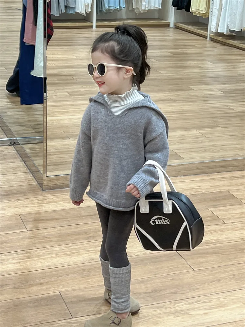 【90-140cm】特別なデザイン  大人気  可愛い  合わせやすい  セーラーカラー  女の子  セーター