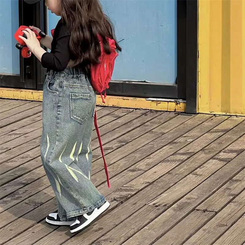 【90-140cm】秋新作 絶対見逃さないで ファッション おしゃれ フェミニン 女の子 セーター/デニムパンツ