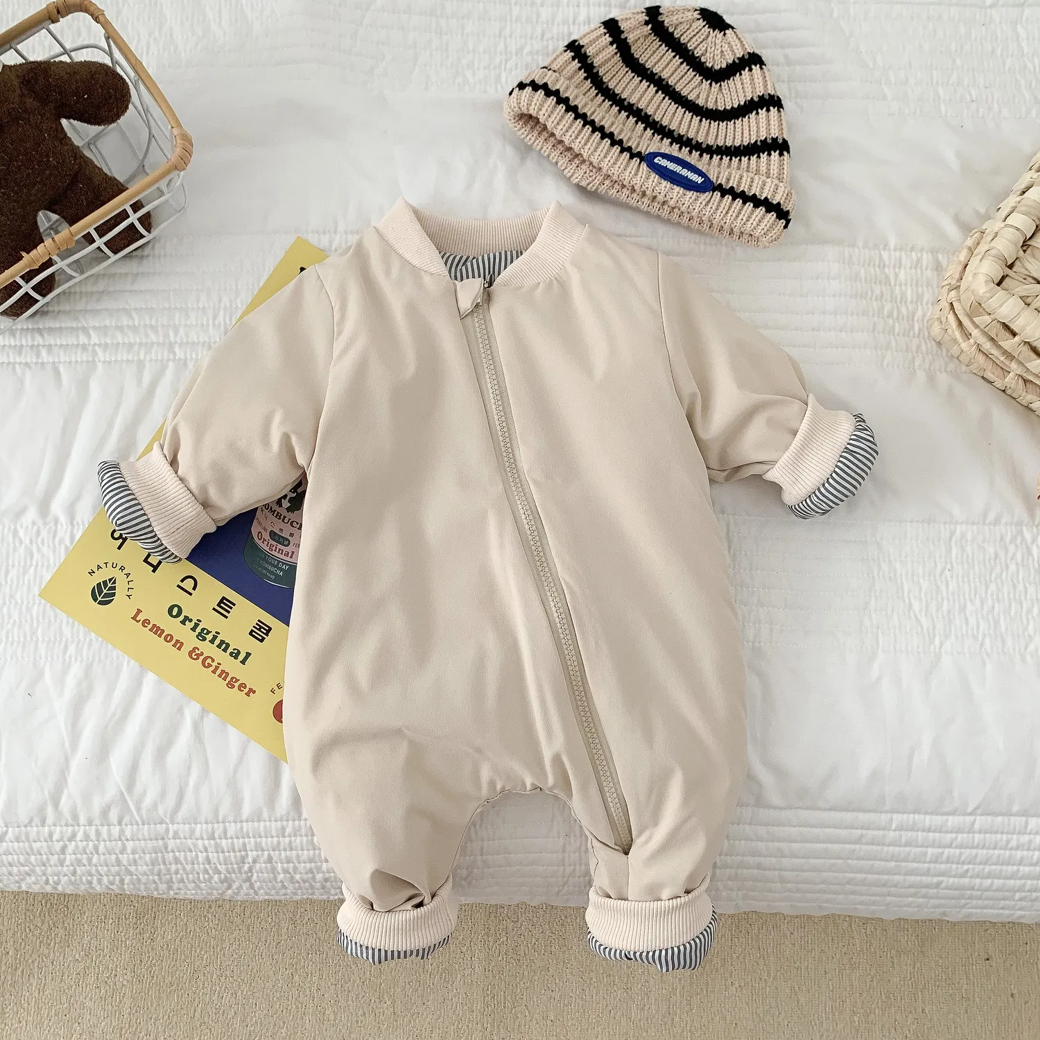 【66-90cm】ロンパース ベビー服 可愛い 人気 トレンド ディリー 厚め 暖い大好評 動きやすい ロンパース