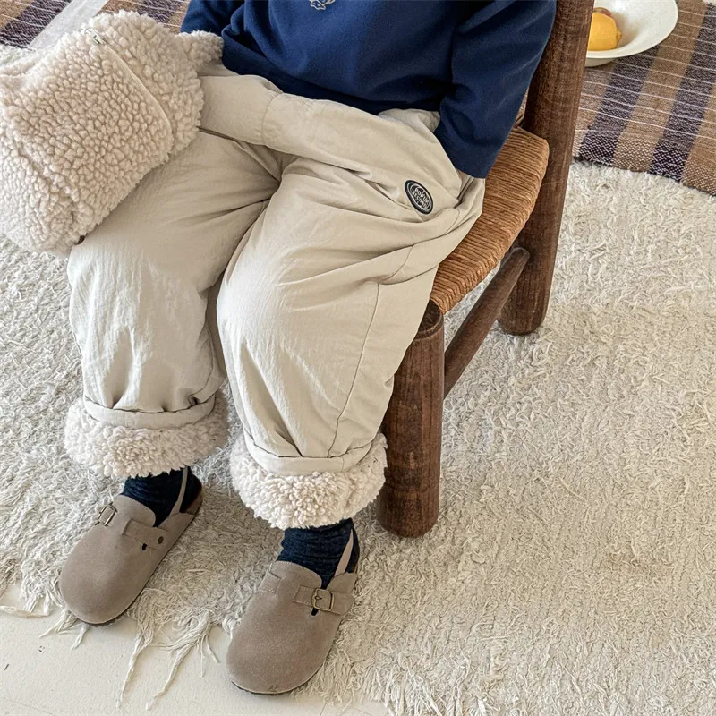 【80-130cm】長ズボン 男の子 女の子 暖い 防寒 シンプル 定番 大人気 カジュアルパンツ