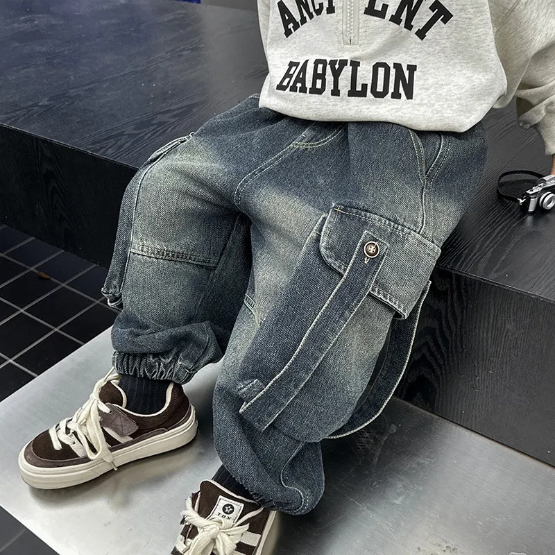 【90-140cm】デニムパンツ 男の子 よく売れる シンプル 履きやすい 合わせやすい トレンド デニムパンツ