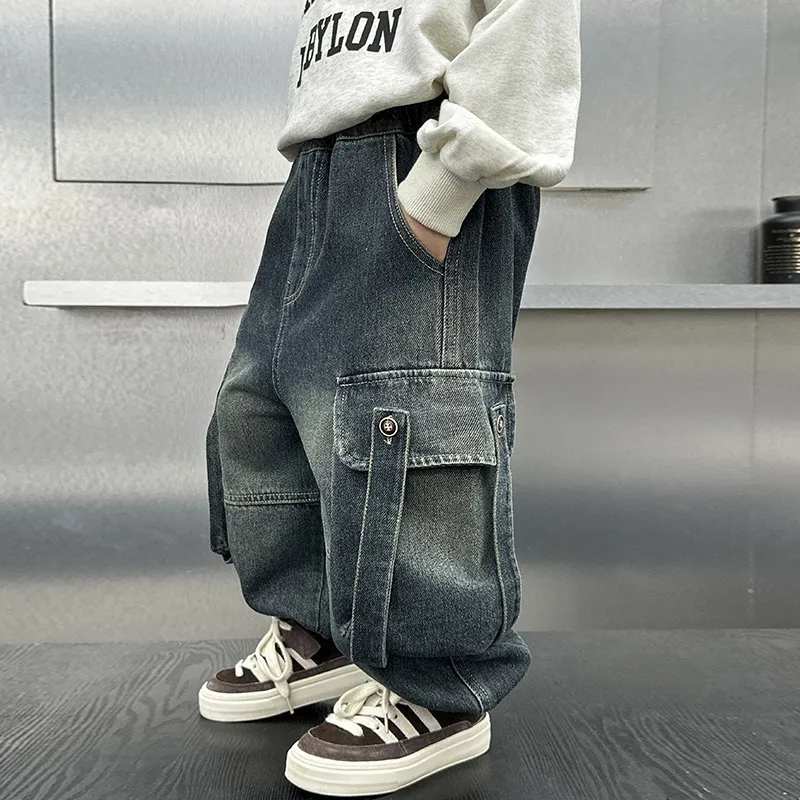 【90-140cm】デニムパンツ 男の子 よく売れる シンプル 履きやすい 合わせやすい トレンド デニムパンツ