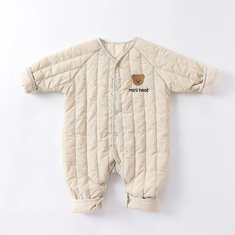 【66-90cm】ロンパース シンプル ベビー服 定番 肌に優しい 刺繍 ロンパース