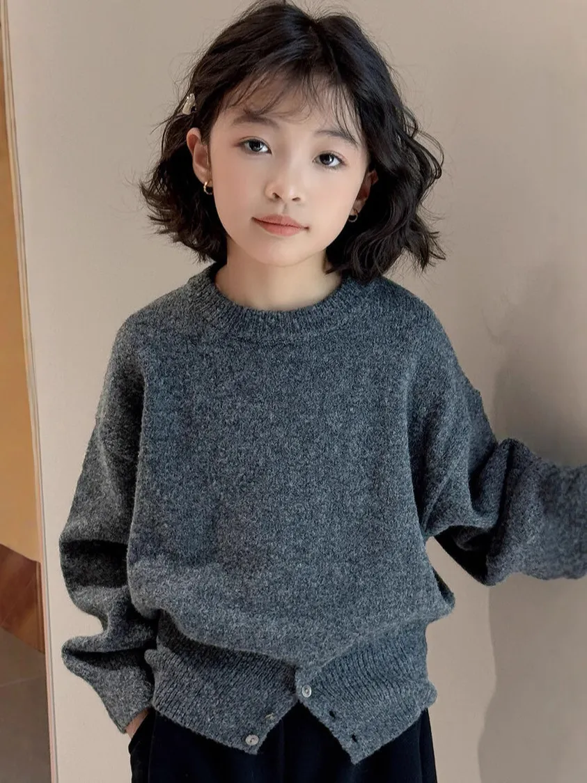 【120-170cm】セーター/カジュアルパンツ 単品注文 女の子 シンプル 着心地良い ニット セーター 長ズボン