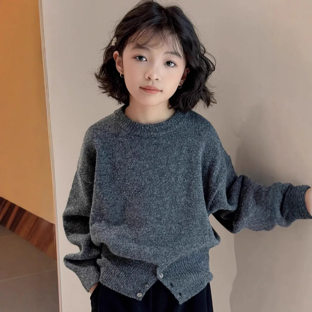 【120-170cm】セーター/カジュアルパンツ 単品注文 女の子 シンプル 着心地良い ニット セーター 長ズボン