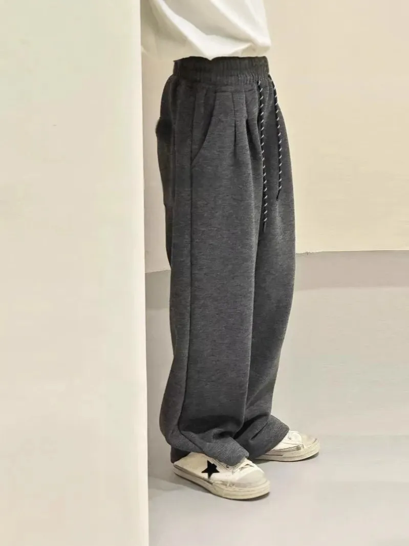 【120-170cm】ワイドパンツ 女の子 カジュアル 履きやすい 無地 ルーズ 長ズボン