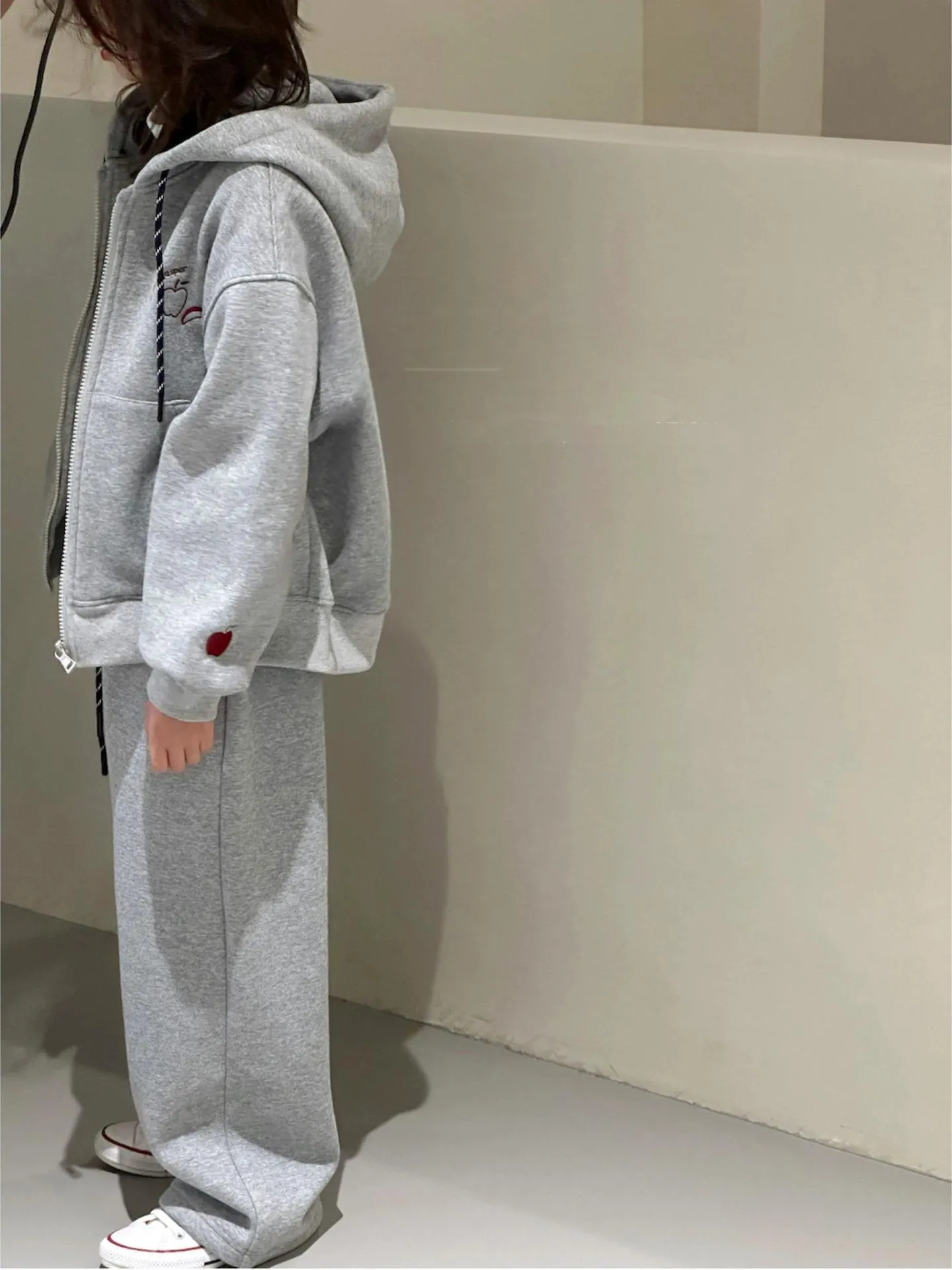 【120-170cm】二点セット 女の子 シンプル 着心地良い 定番 アウター+長ズボン セットアップ
