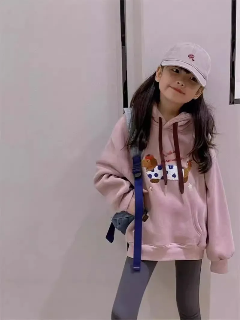 【120-170cm】パーカー 女の子 可愛い カートゥーン フード付き カジュアル 合わせやすい おしゃれ パーカー