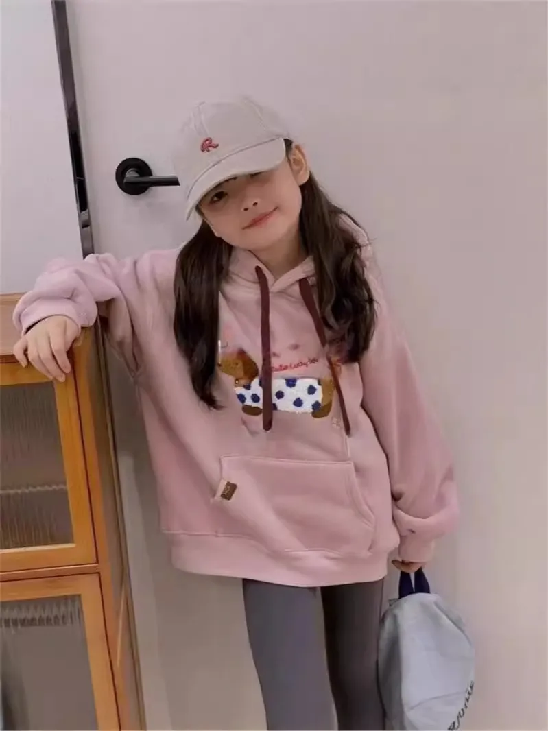 【120-170cm】パーカー 女の子 可愛い カートゥーン フード付き カジュアル 合わせやすい おしゃれ パーカー