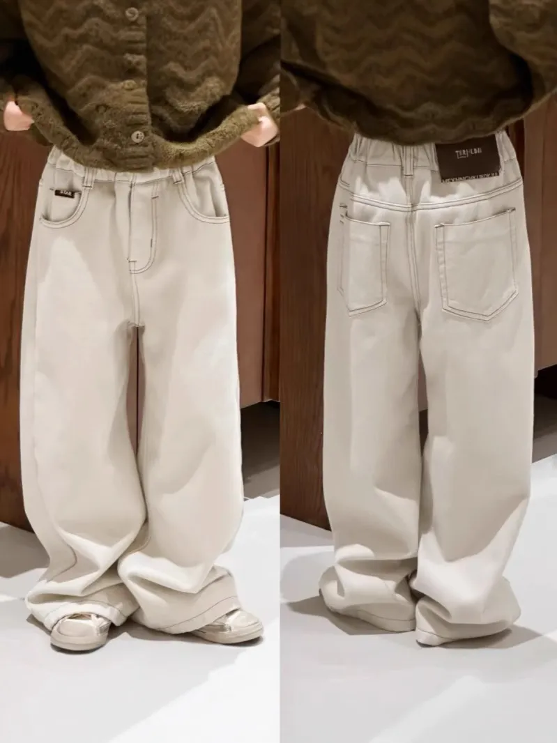 【120-170cm】長ズボン カジュアル 女の子 履きやすい シンプル おしゃれ トレンド ワイドパンツ