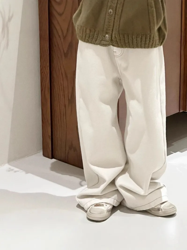 【120-170cm】長ズボン カジュアル 女の子 履きやすい シンプル おしゃれ トレンド ワイドパンツ